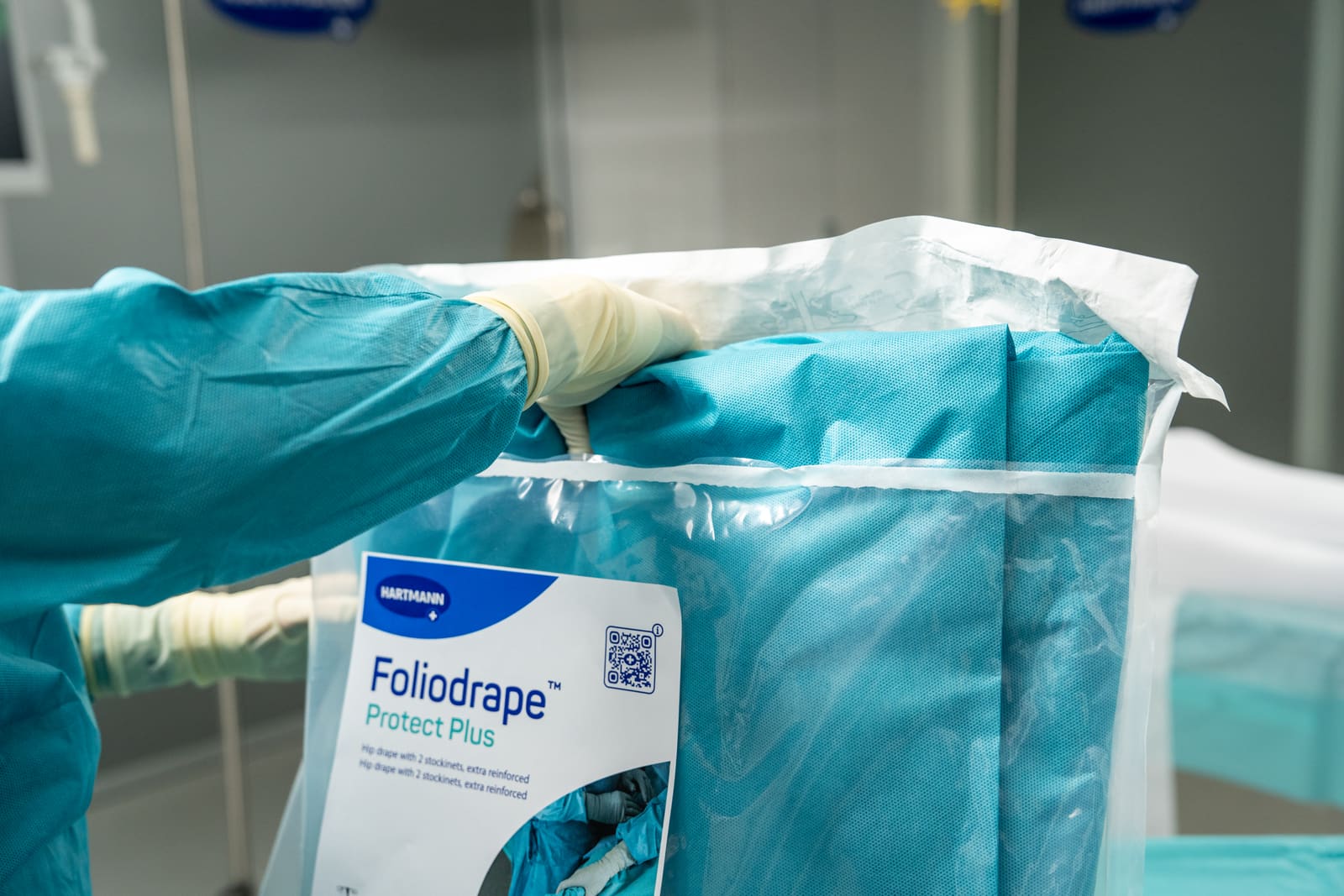 Orthopedic surgical team performing a procedure