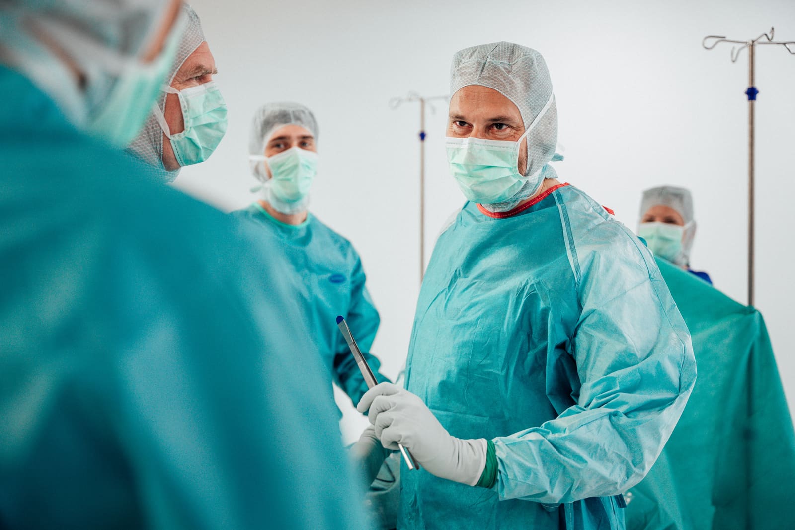 Surgical team in operating room